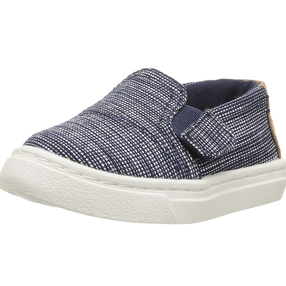 TOMS Kids Tiny Toms Luca Striped Chambray Shoes